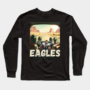 Philadelphia eagles football player graphic design cartoon style beautiful artwork Long Sleeve T-Shirt